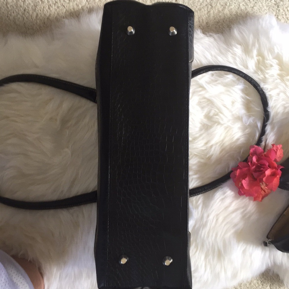 ✨HP✨DESIGNER BOB MACKIE BLACK CROCODILE TOTE - Picture 7 of 8